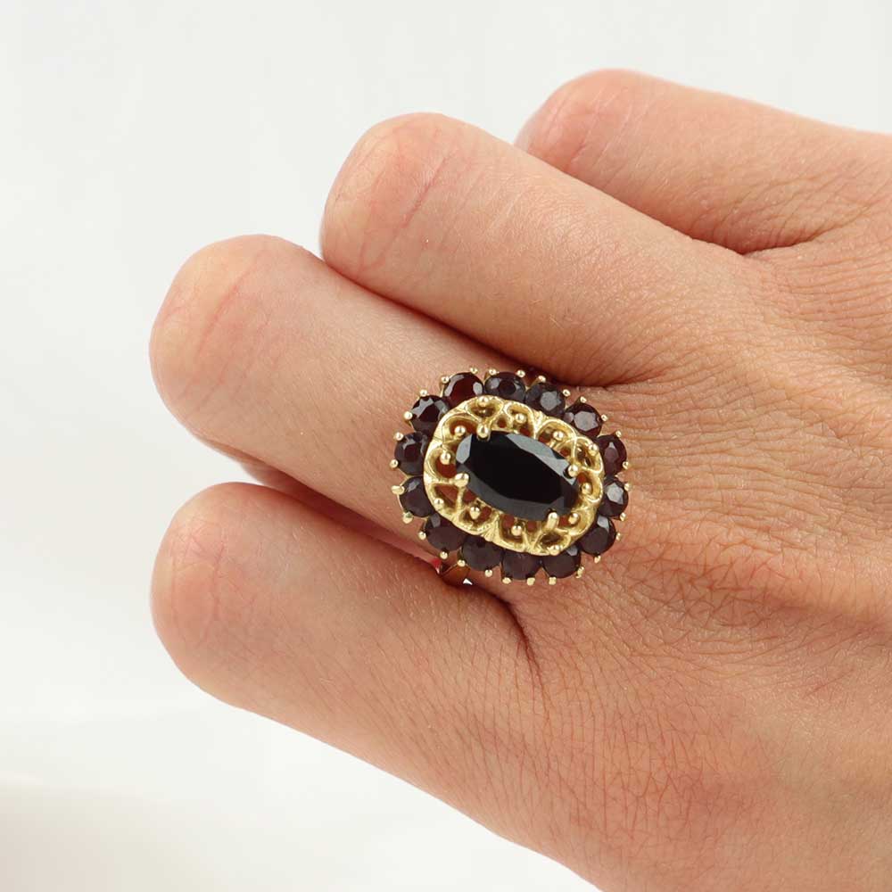 Anello vintage granati cod. 7508 - Oro Tesori