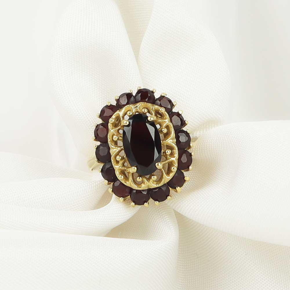 Anello vintage granati cod. 7508 - Oro Tesori