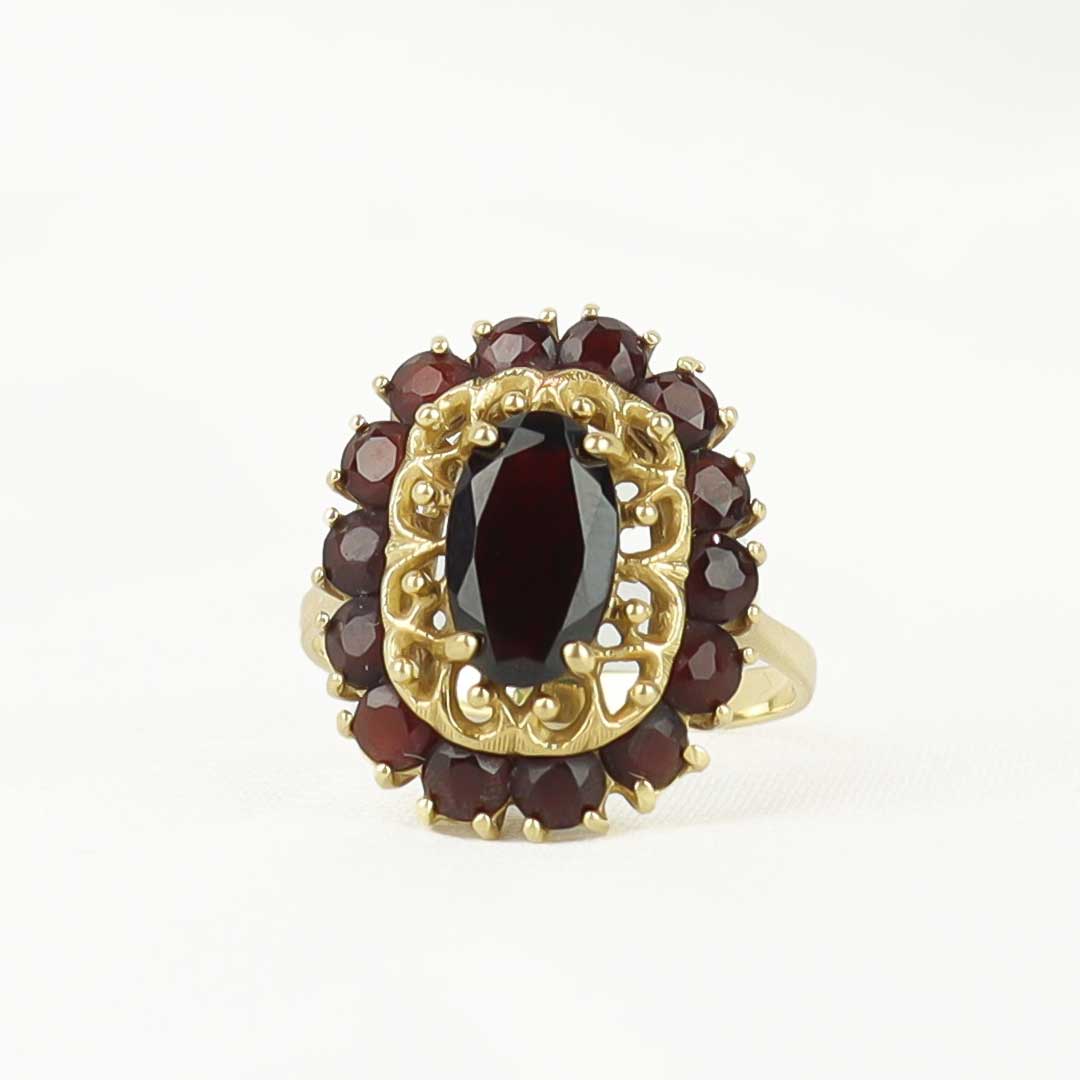 Anello vintage granati cod. 7508 - Oro Tesori