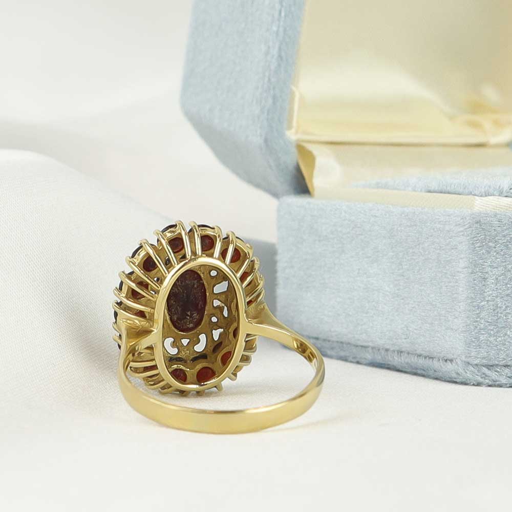 Anello vintage granati cod. 7508 - Oro Tesori