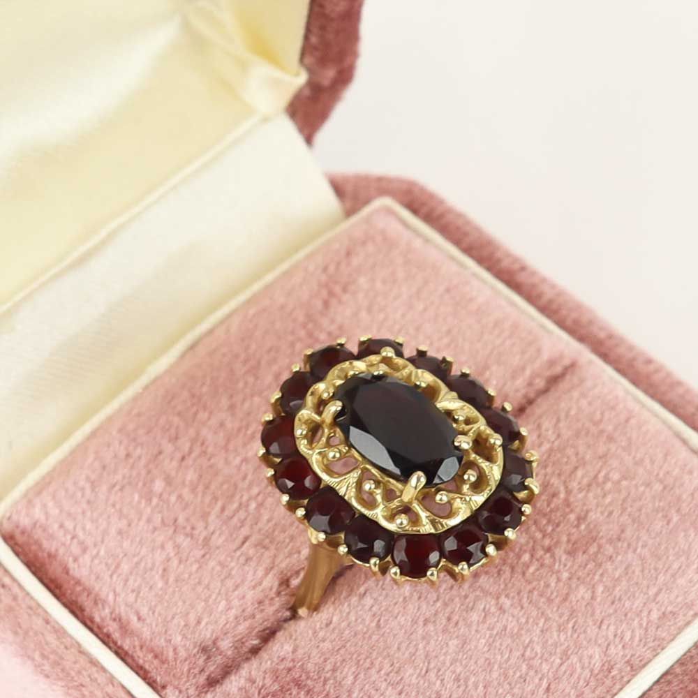 Anello vintage granati cod. 7508 - Oro Tesori