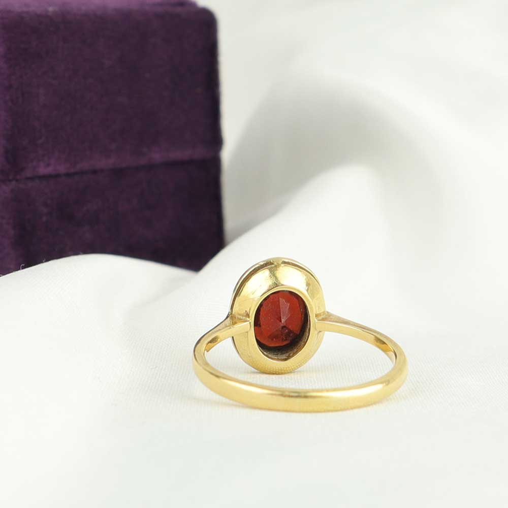 Anello vintage granato cod. 7377 - Oro Tesori