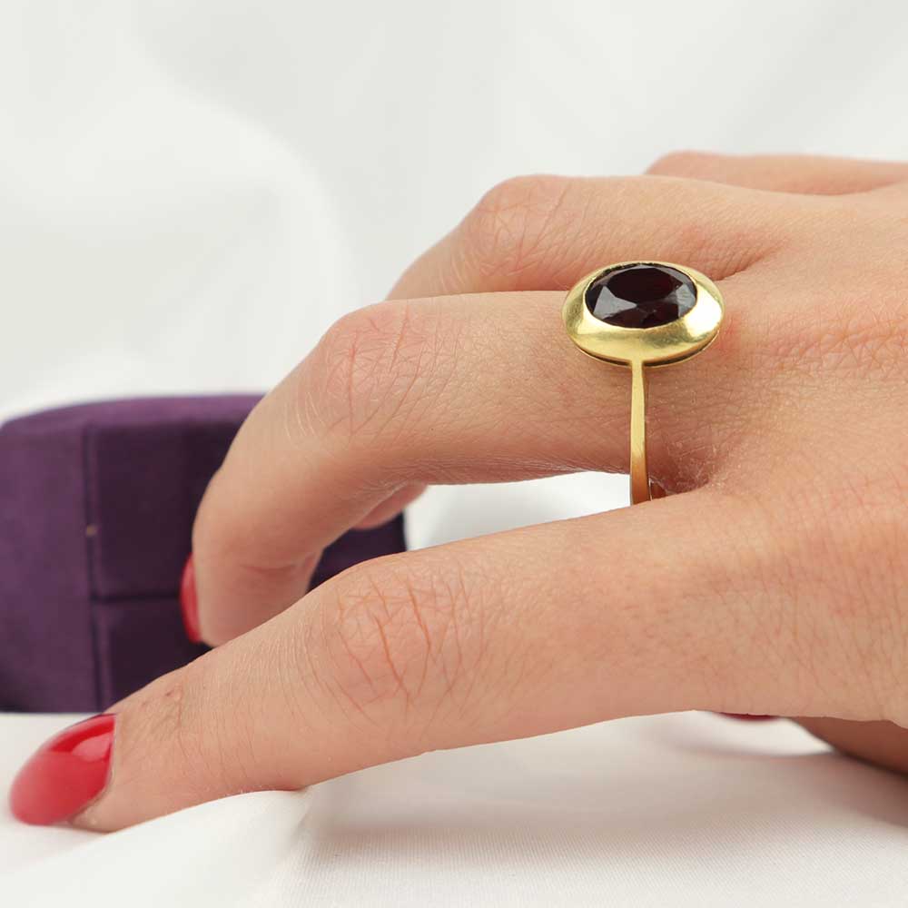 Anello vintage granato cod. 7377 - Oro Tesori