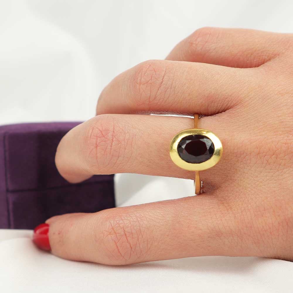 Anello vintage granato cod. 7377 - Oro Tesori