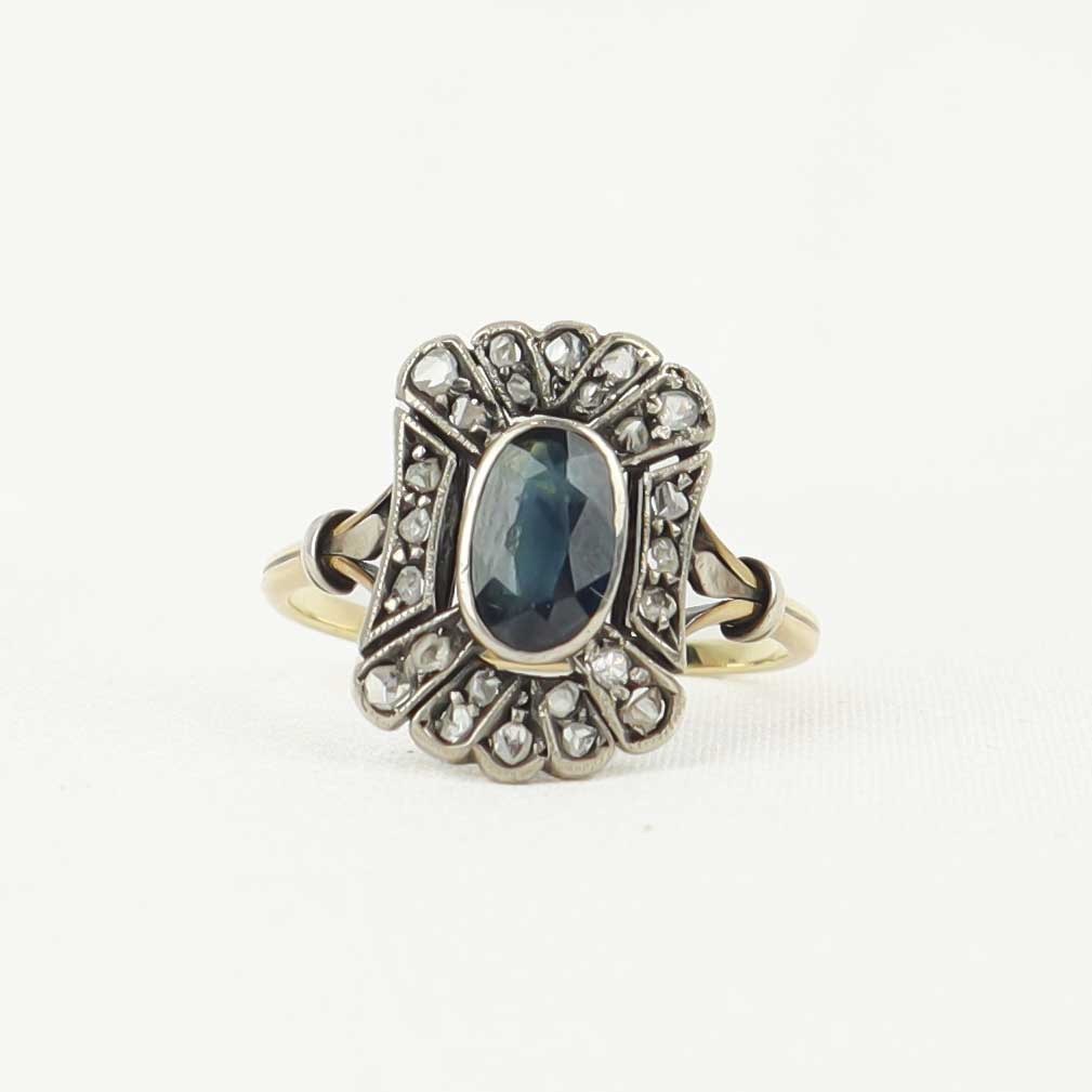 Anello vintage zaffiro cod. 6587 - Oro Tesori