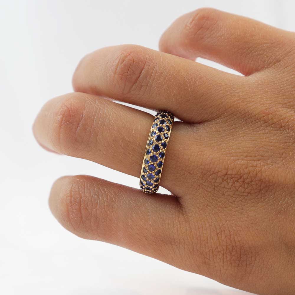 Anello zaffiri cod. 7807 - Oro Tesori
