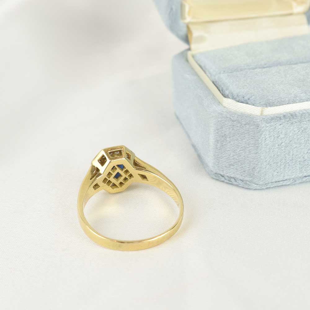 Anello zaffiro australiano cod. 7507 - Oro Tesori