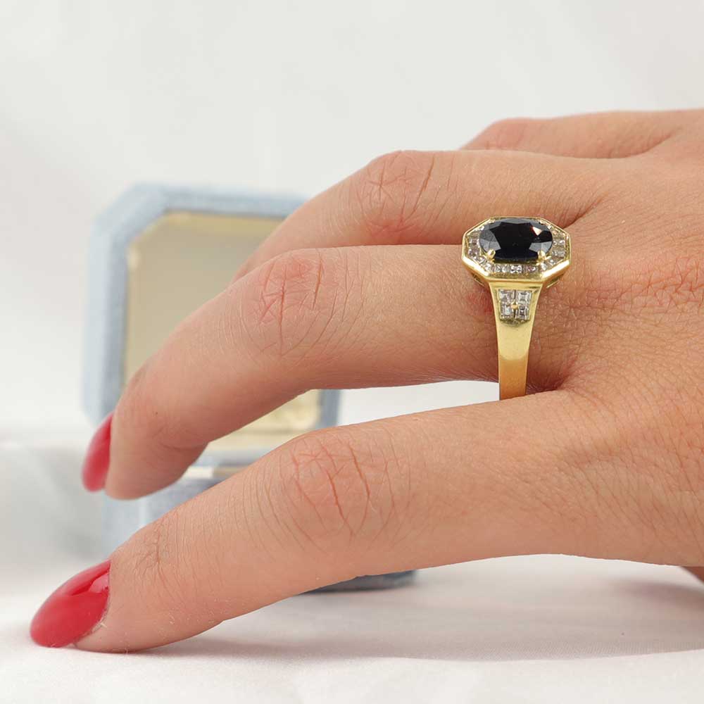 Anello zaffiro australiano cod. 7507 - Oro Tesori