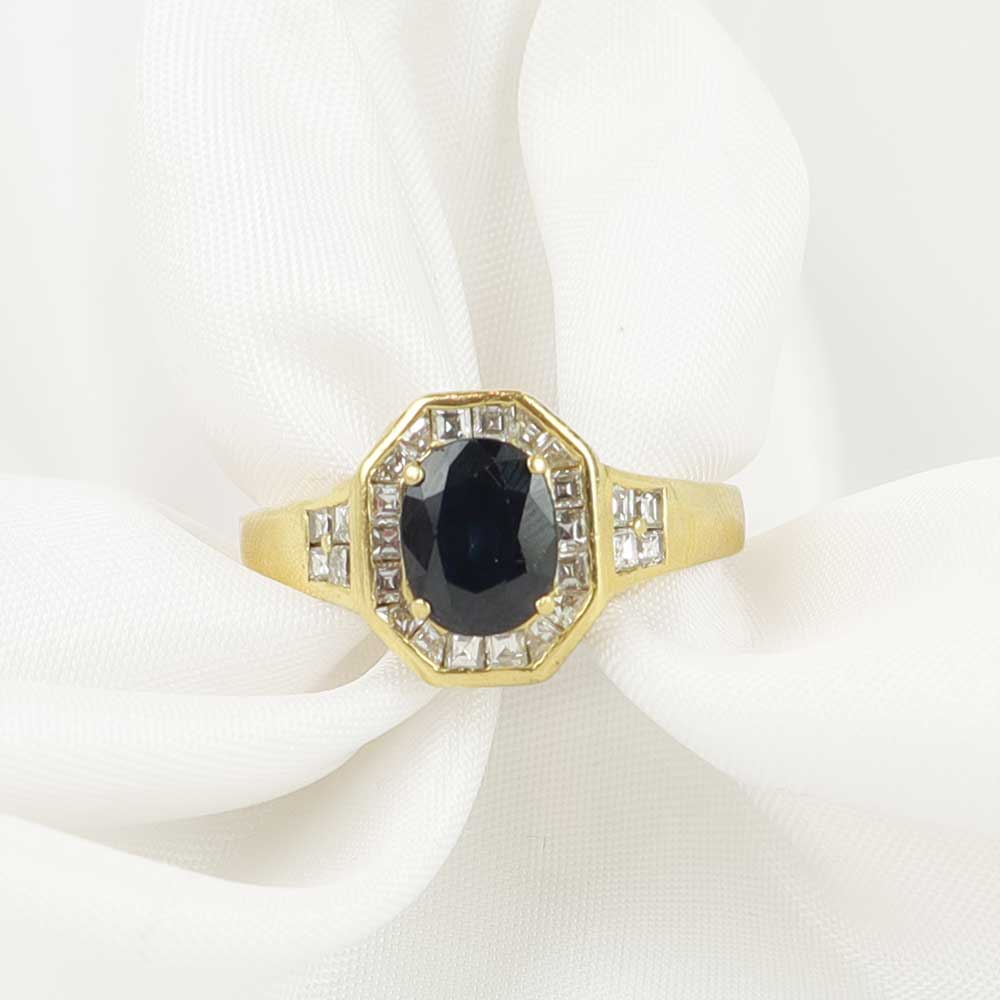 Anello zaffiro australiano cod. 7507 - Oro Tesori