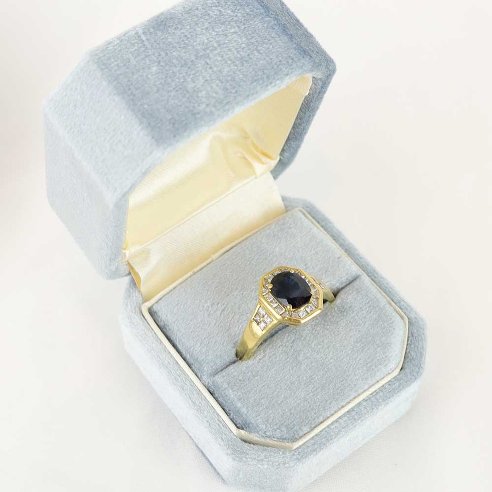 Anello zaffiro australiano cod. 7507 - Oro Tesori