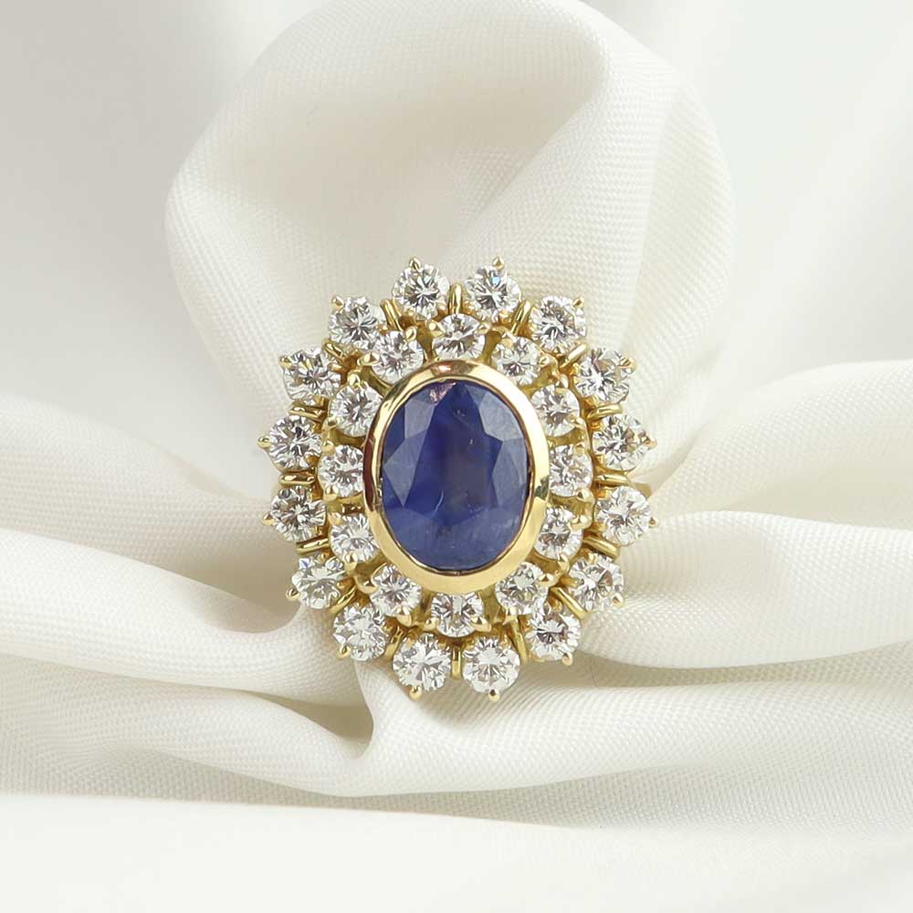 Anello Zaffiro cod. 7492 - Oro Tesori