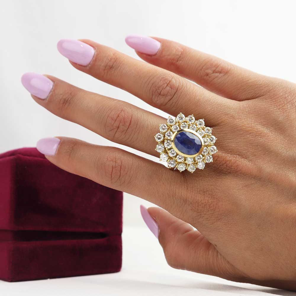 Anello Zaffiro cod. 7492 - Oro Tesori
