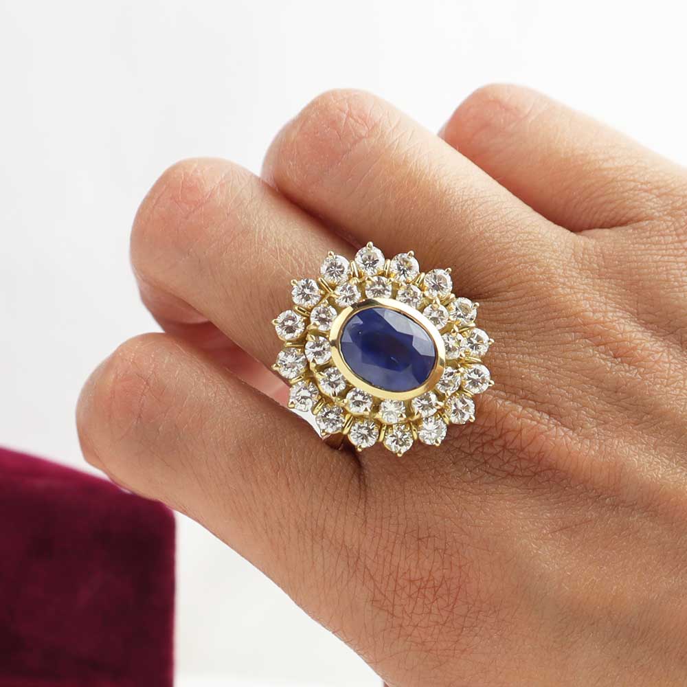 Anello Zaffiro cod. 7492 - Oro Tesori