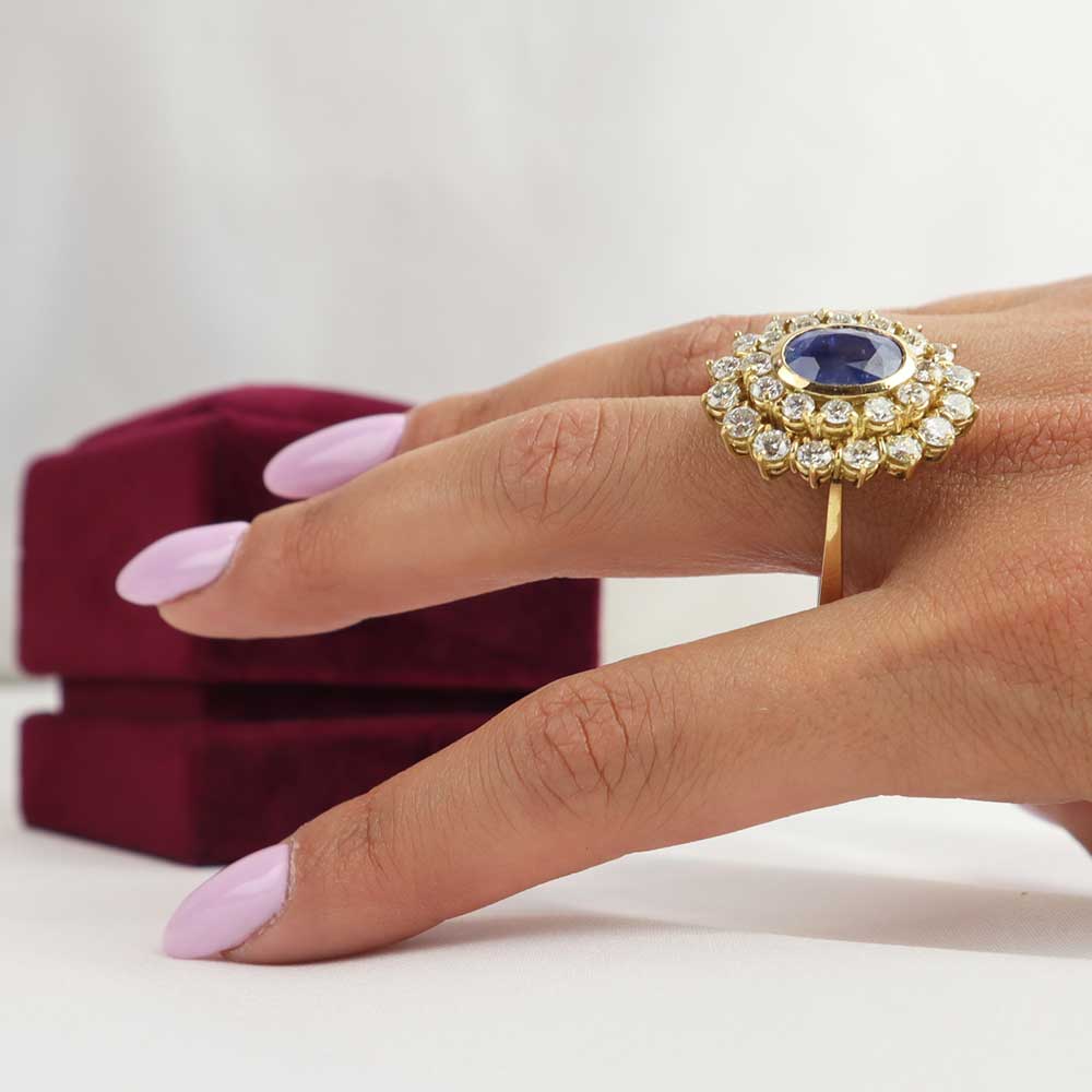 Anello Zaffiro cod. 7492 - Oro Tesori