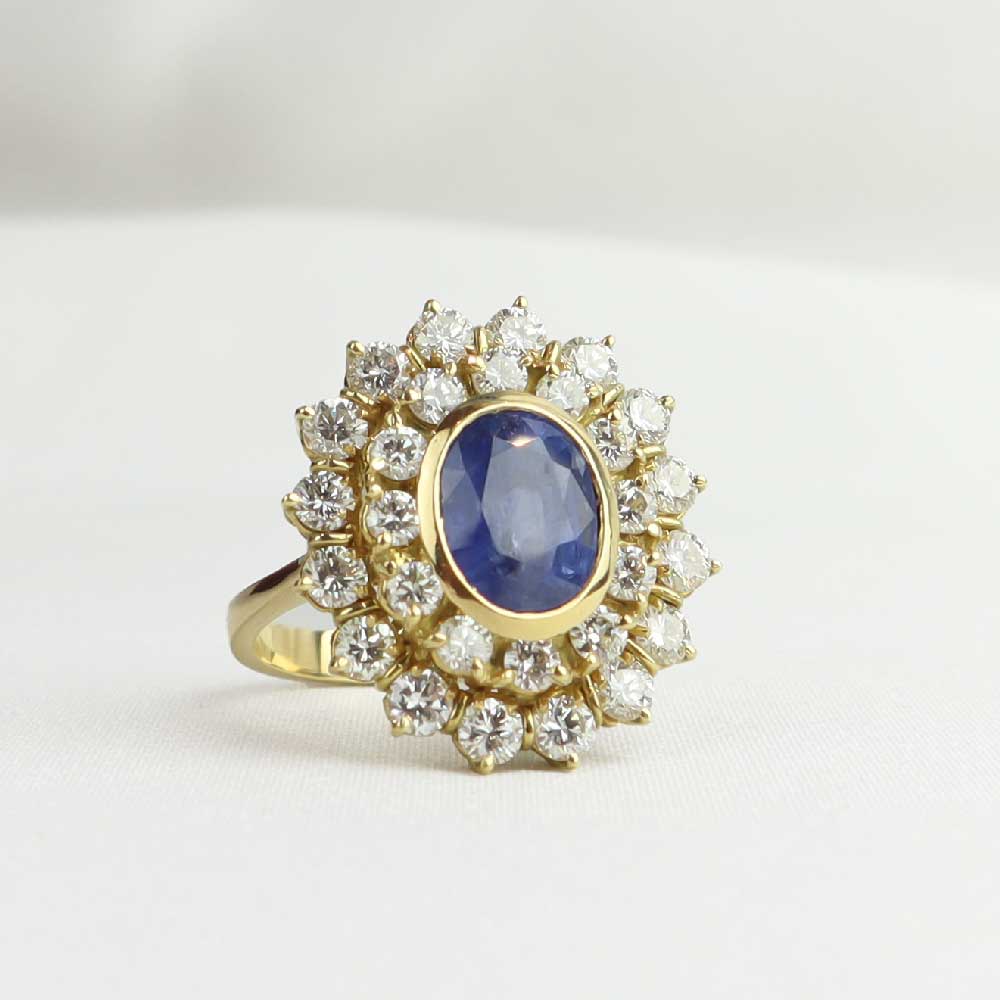 Anello Zaffiro cod. 7492 - Oro Tesori
