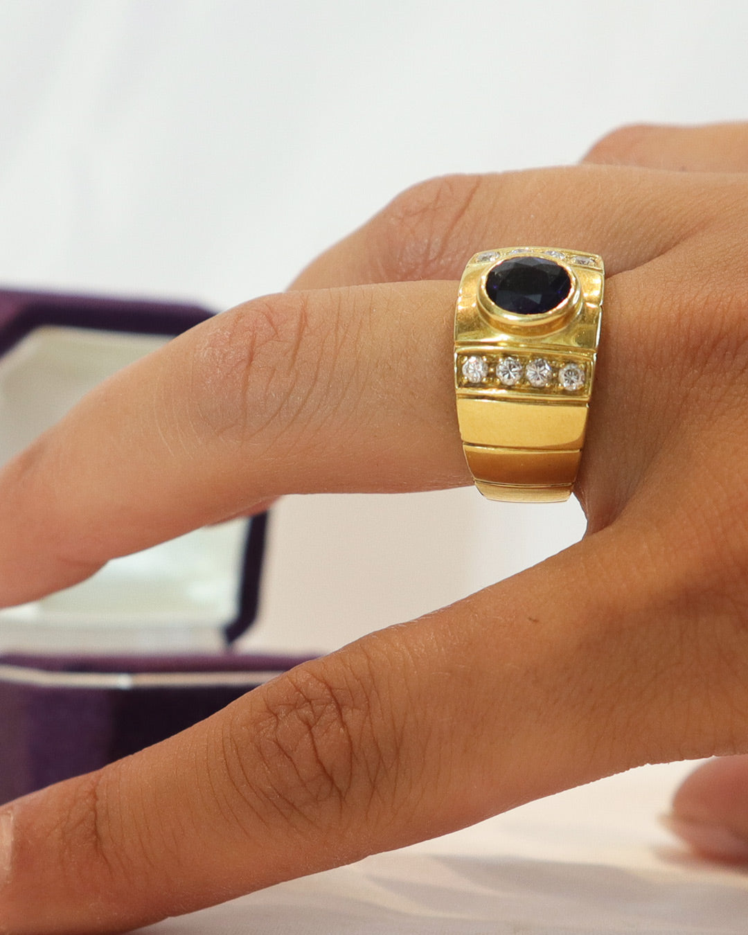 Anello Vintage Zaffiro cod. 8224