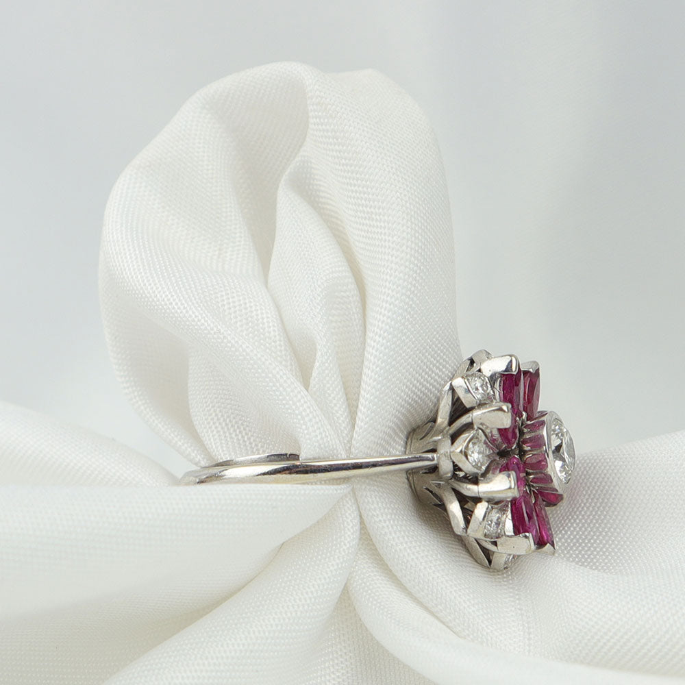 Anello Diamanti e Rubini cod.3527