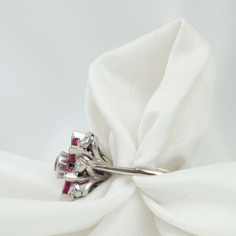Anello Diamanti e Rubini cod.3527