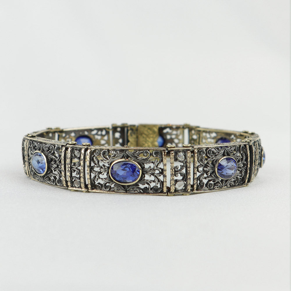 Bracciale antico con zaffiri cod. 6582
