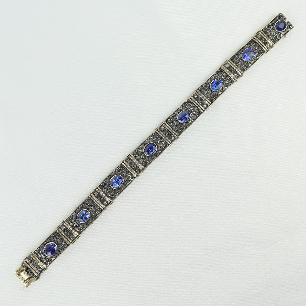 Bracciale antico con zaffiri cod. 6582