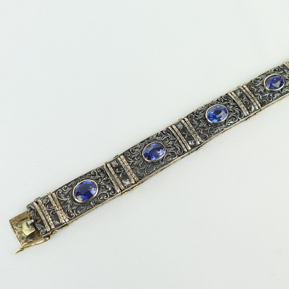 Bracciale antico con zaffiri cod. 6582
