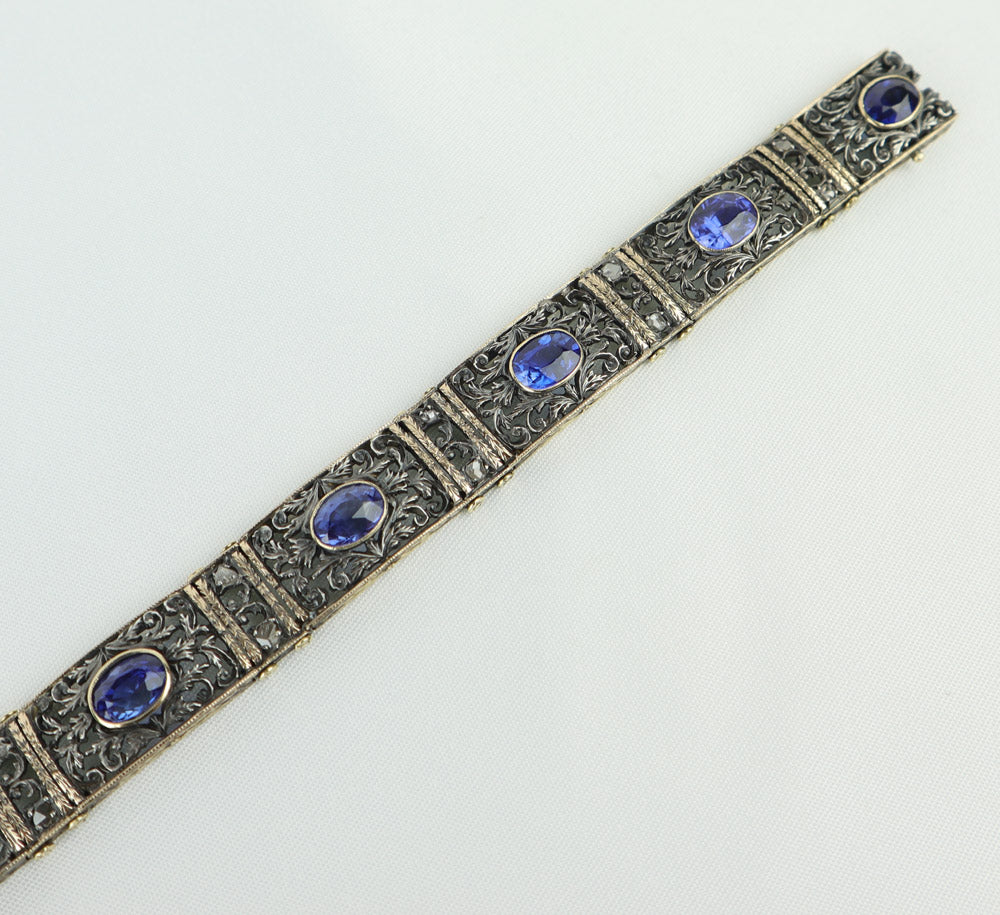 Bracciale antico con zaffiri cod. 6582