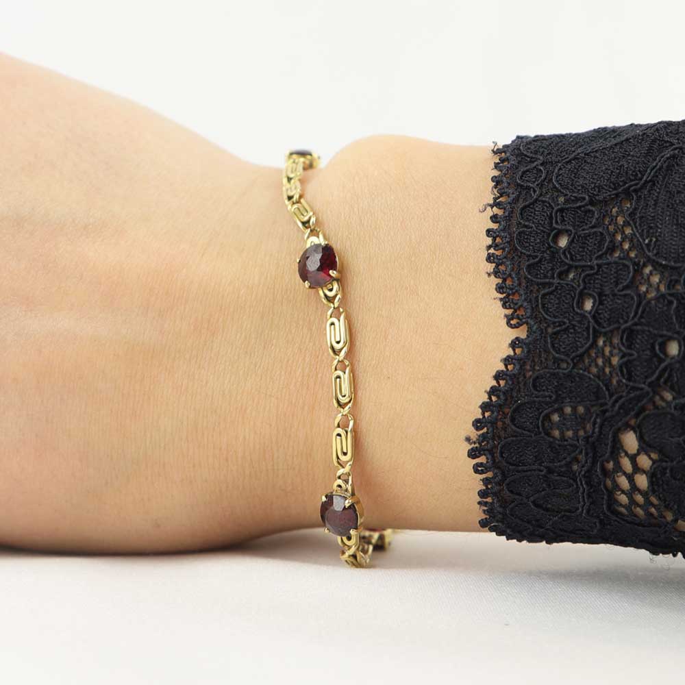 Bracciale granati cod. 7376 - Oro Tesori