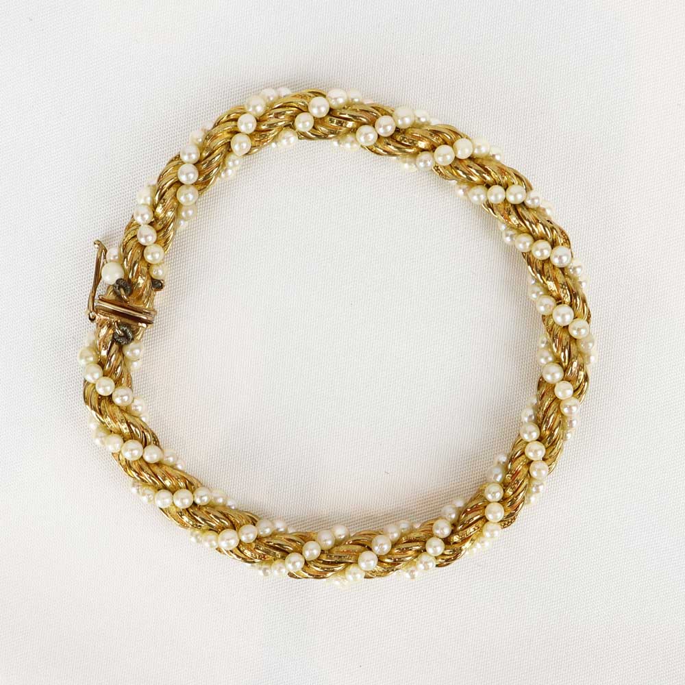 Bracciale oro e perle cod. 7616 - Oro Tesori