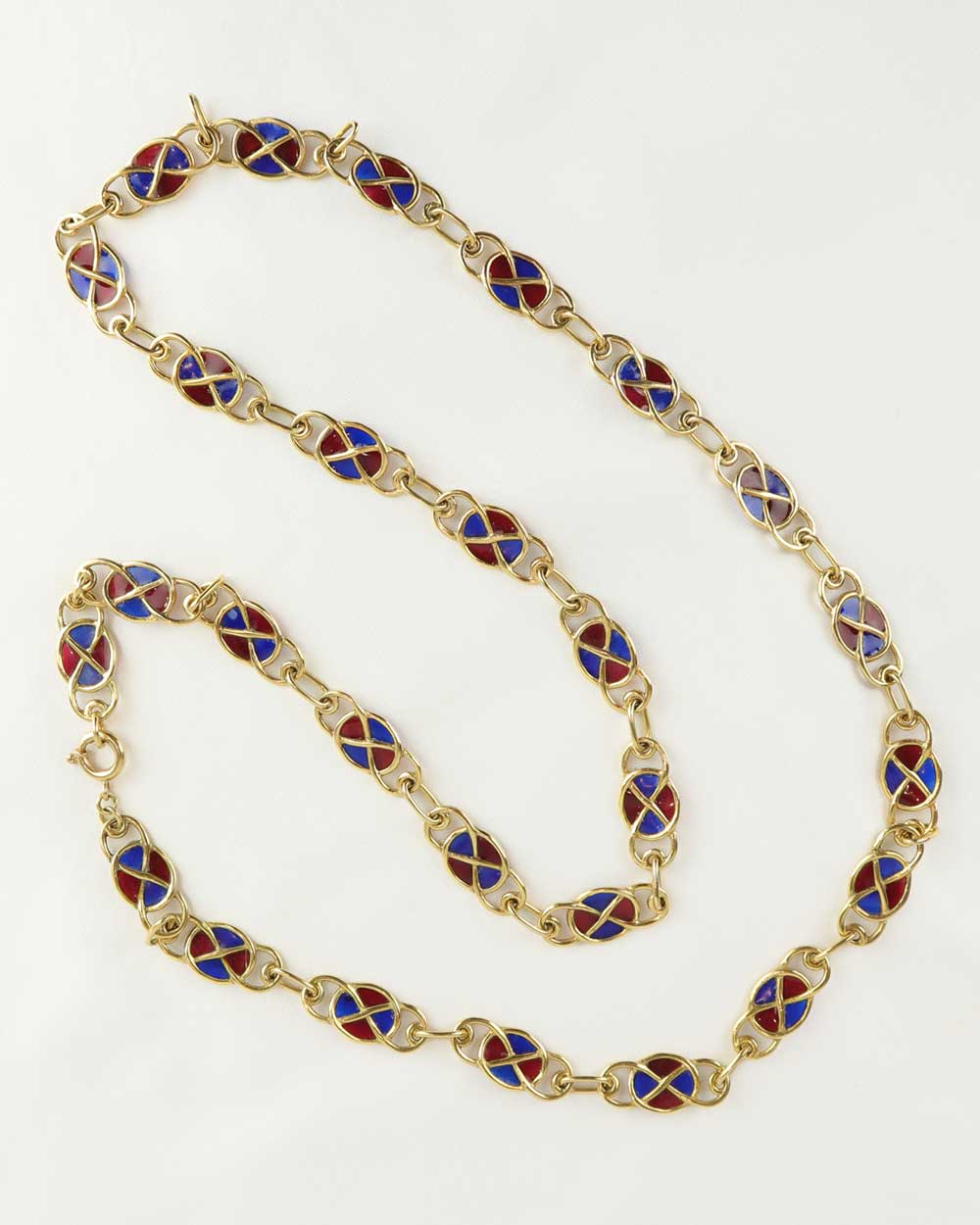 Catena artigianale vetro cattedrale cod. 7383 - Oro Tesori