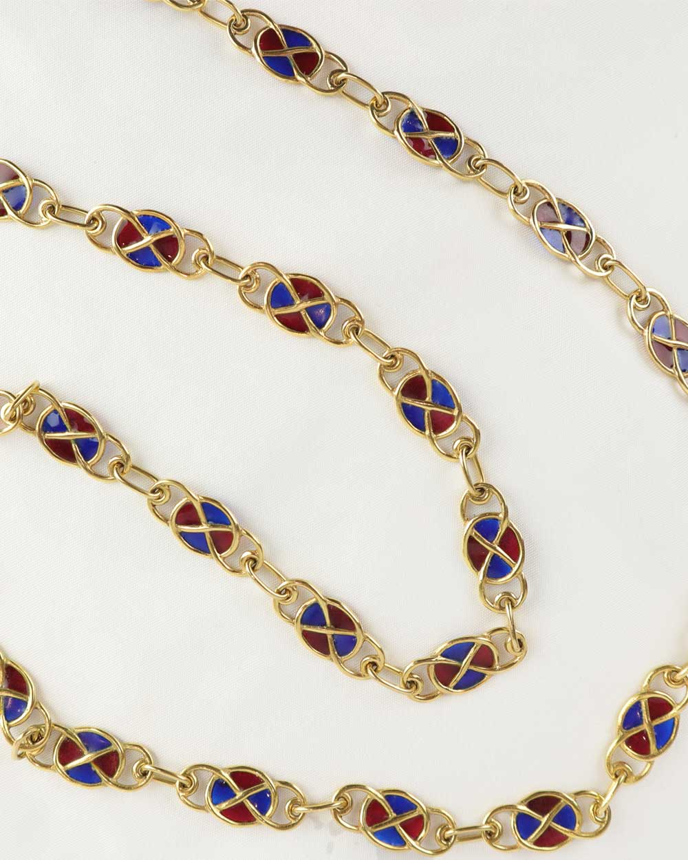 Catena artigianale vetro cattedrale cod. 7383 - Oro Tesori