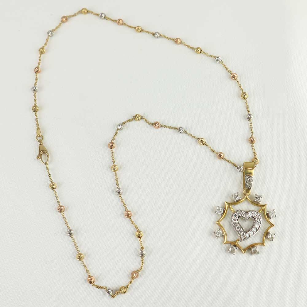 Catena + ciondolo cod. 7316 - Oro Tesori