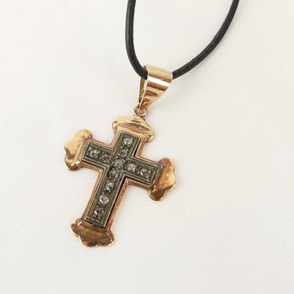 Ciondolo croce vintage cod. 7645 - Oro Tesori