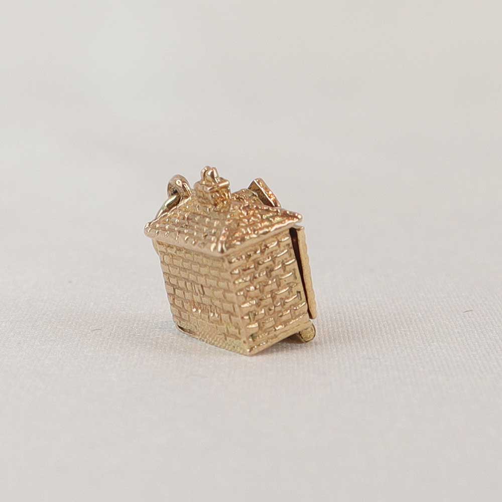 Ciondolo inglese vintage casetta apribile cod. 004 - Oro Tesori