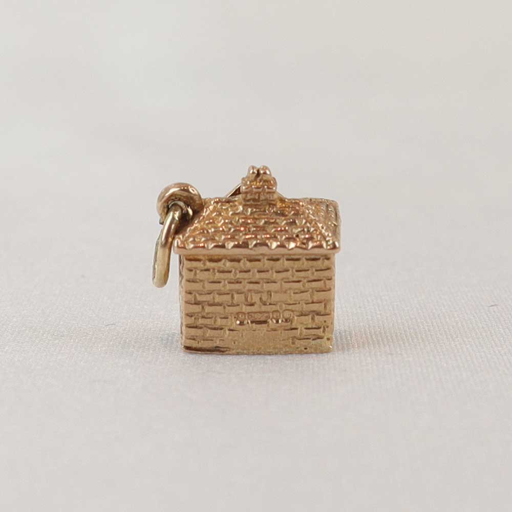 Ciondolo inglese vintage casetta apribile cod. 004 - Oro Tesori