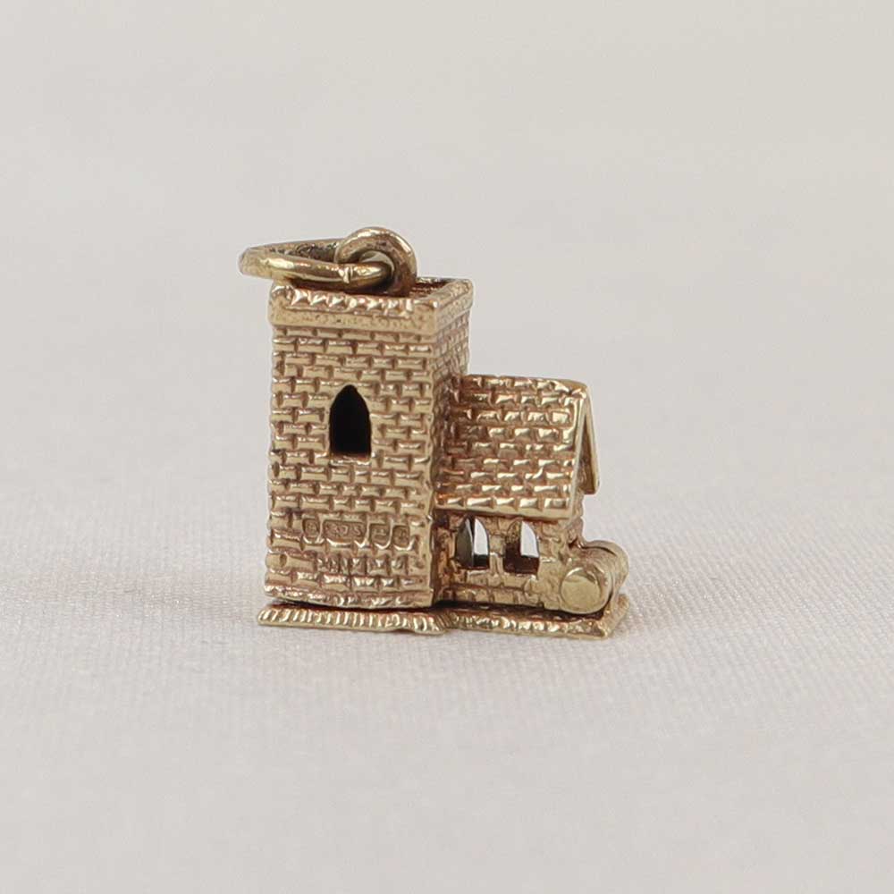 Ciondolo vintage chiesa e sposi cod. 005 - Oro Tesori