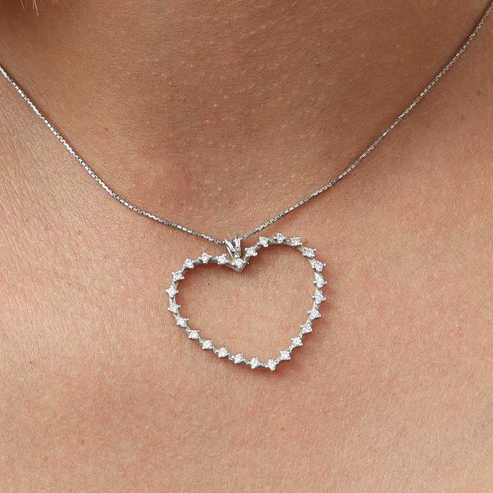 Collana con ciondolo cuore cod. 7693 - Oro Tesori