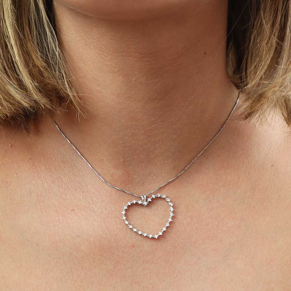 Collana con ciondolo cuore cod. 7693 - Oro Tesori