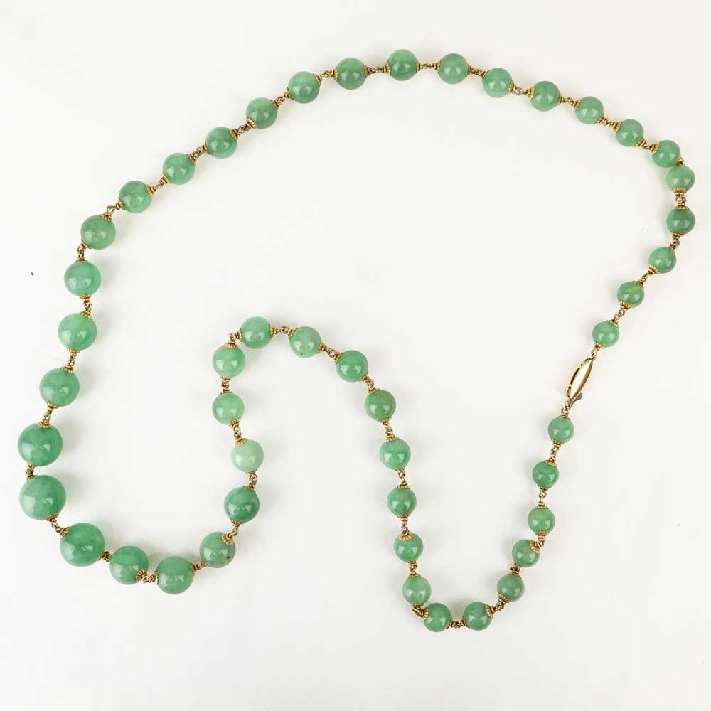Collana giadeite cod. 7605 - Oro Tesori