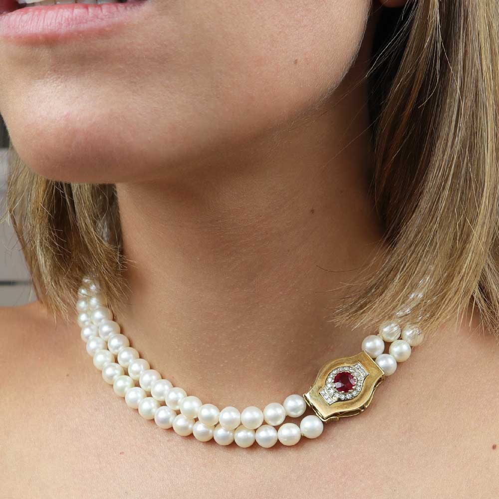 Collana perle mare cod. 7617 - Oro Tesori