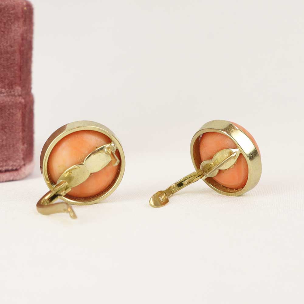 Orecchini corallo rosa naturale cod. 7624 - Oro Tesori