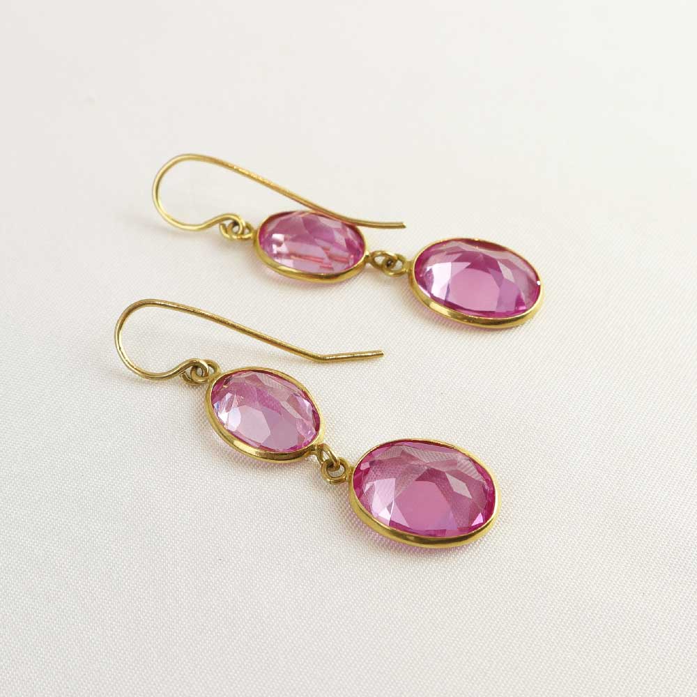 Orecchini topazio rosa cod. 7702 - Oro Tesori