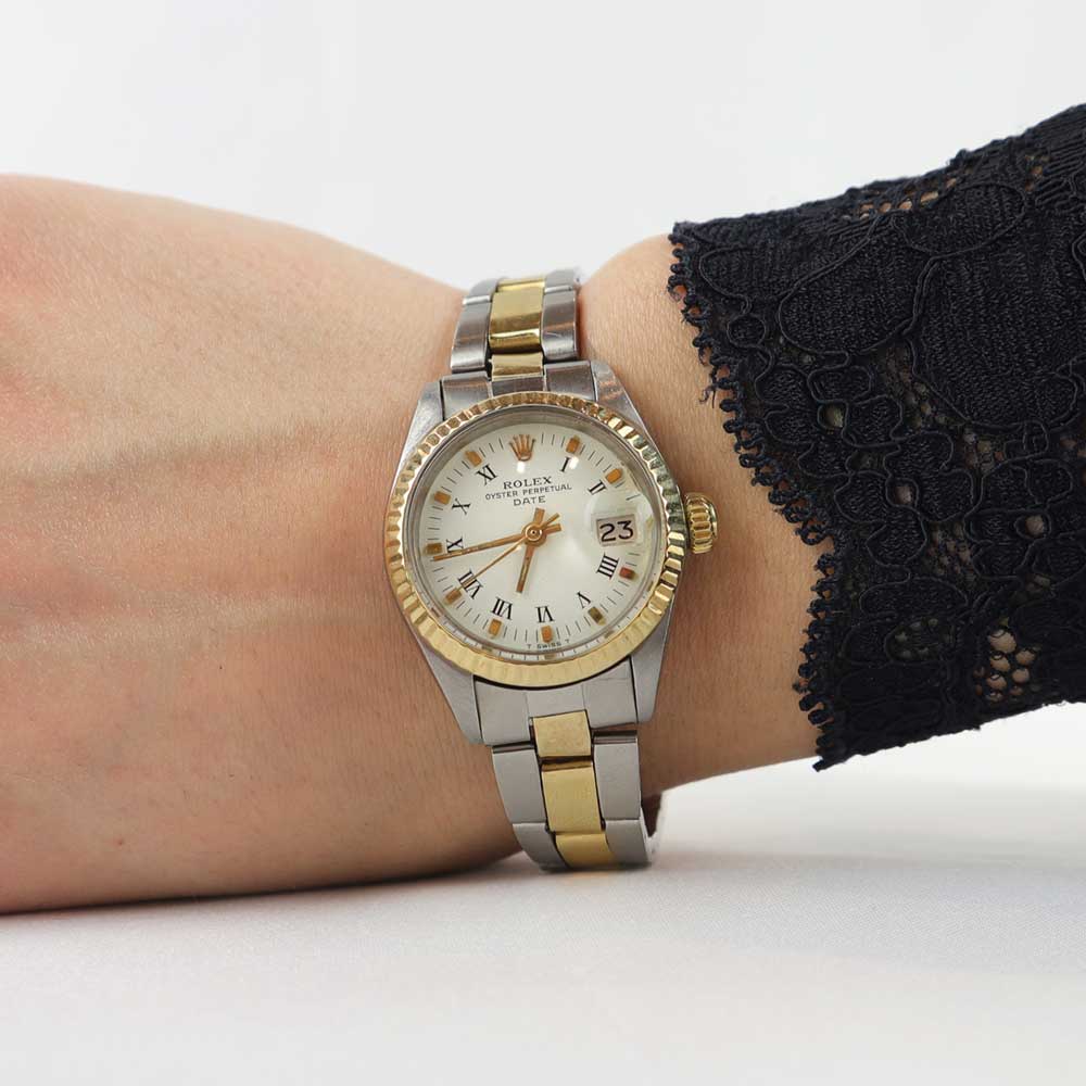 Rolex lady oyster perpetual date just cod. 6917 - Oro Tesori