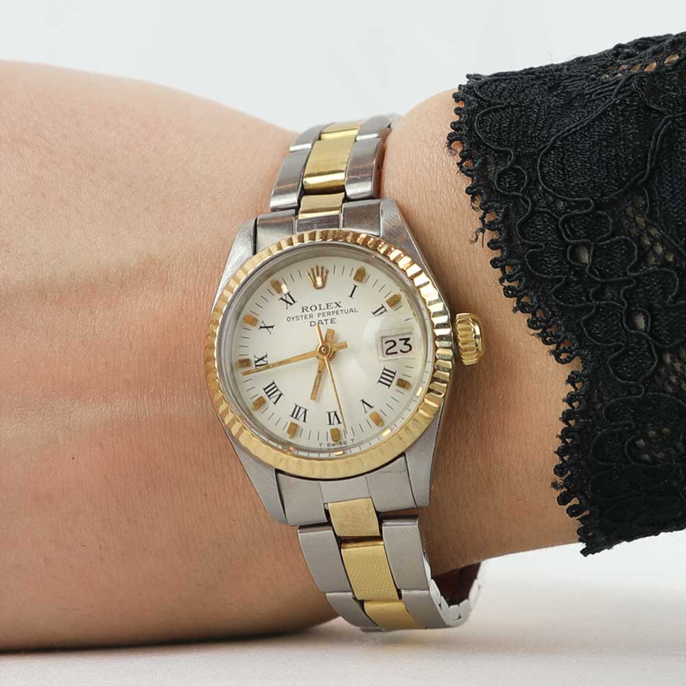 Rolex lady oyster perpetual date just cod. 6917 - Oro Tesori