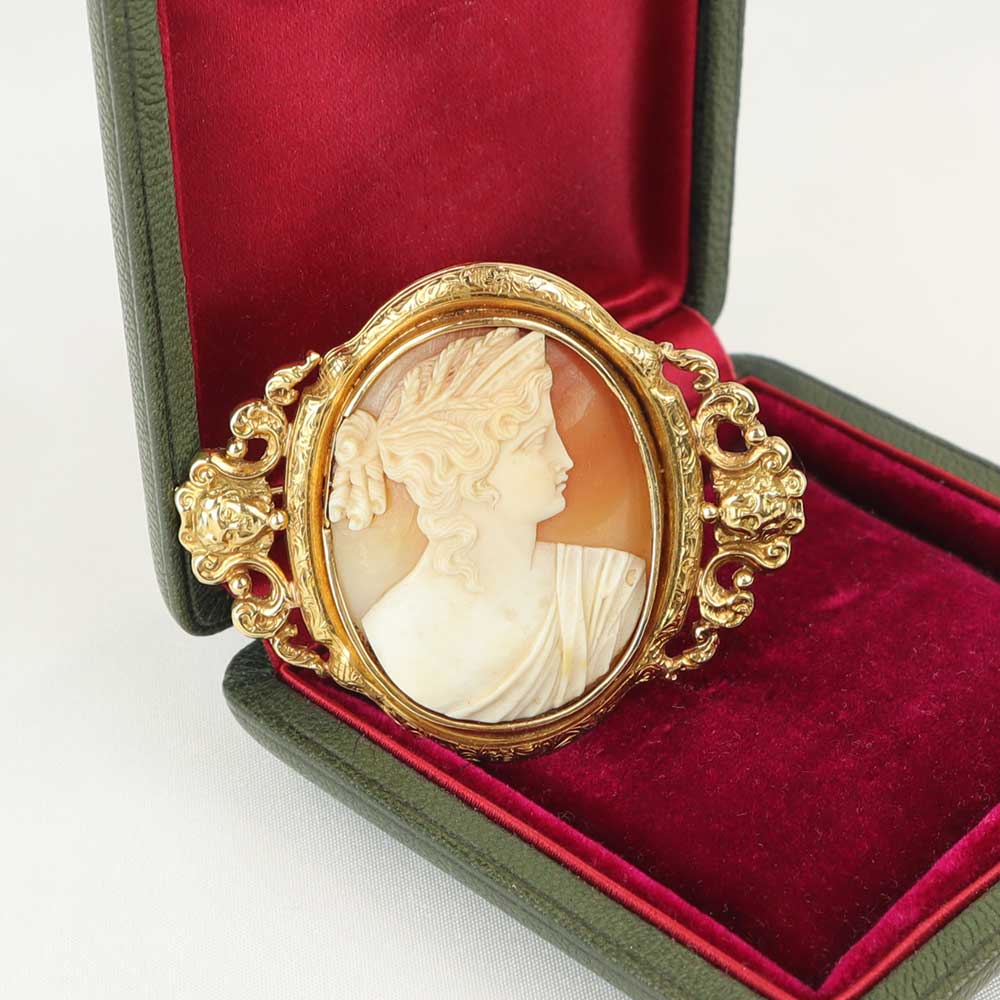Spilla antica con cammeo cod. 7653 - Oro Tesori