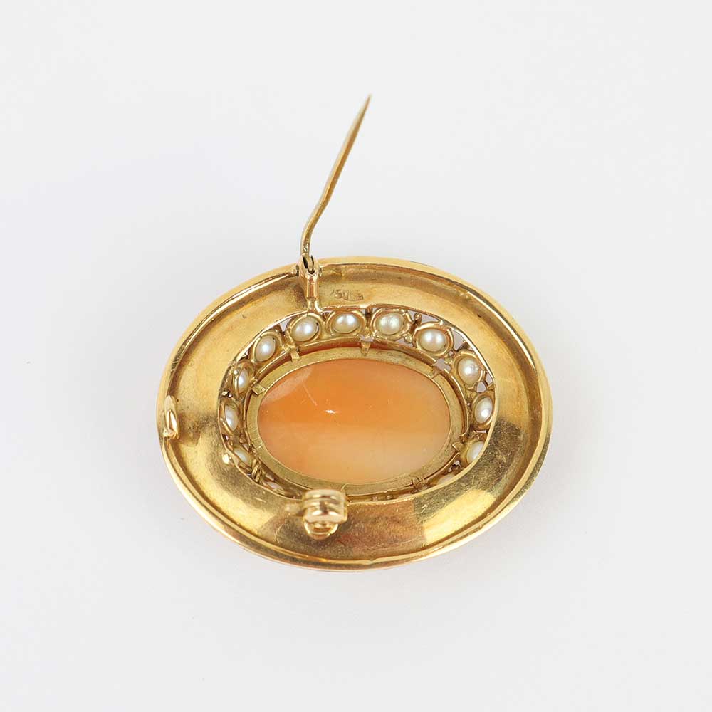 Spilla / ciondolo cammeo vintage cod. 7257 - Oro Tesori