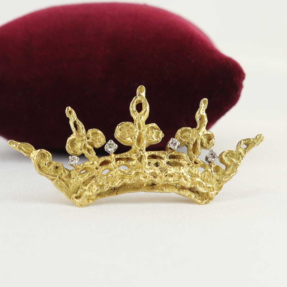 Spilla corona cod. 7314 - Oro Tesori