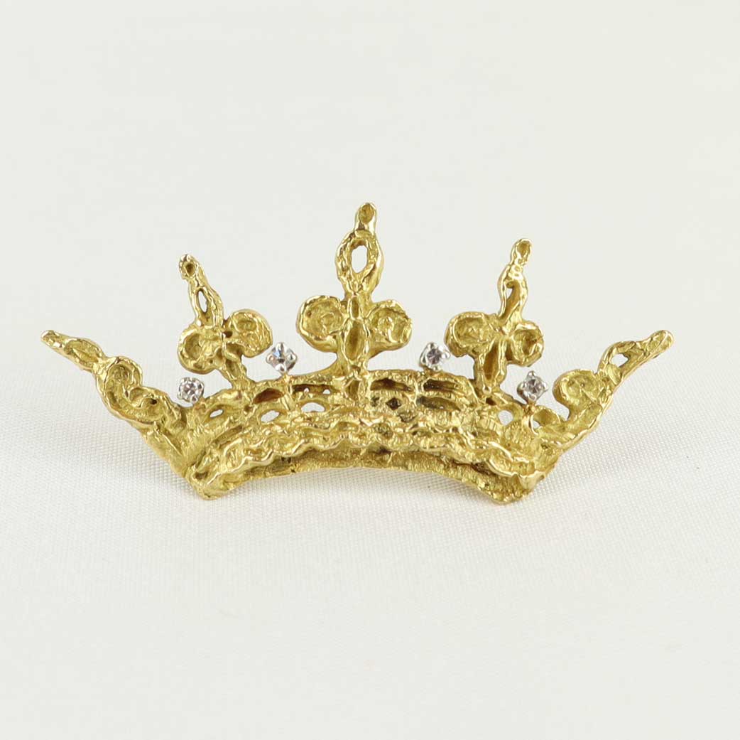 Spilla corona cod. 7314 - Oro Tesori