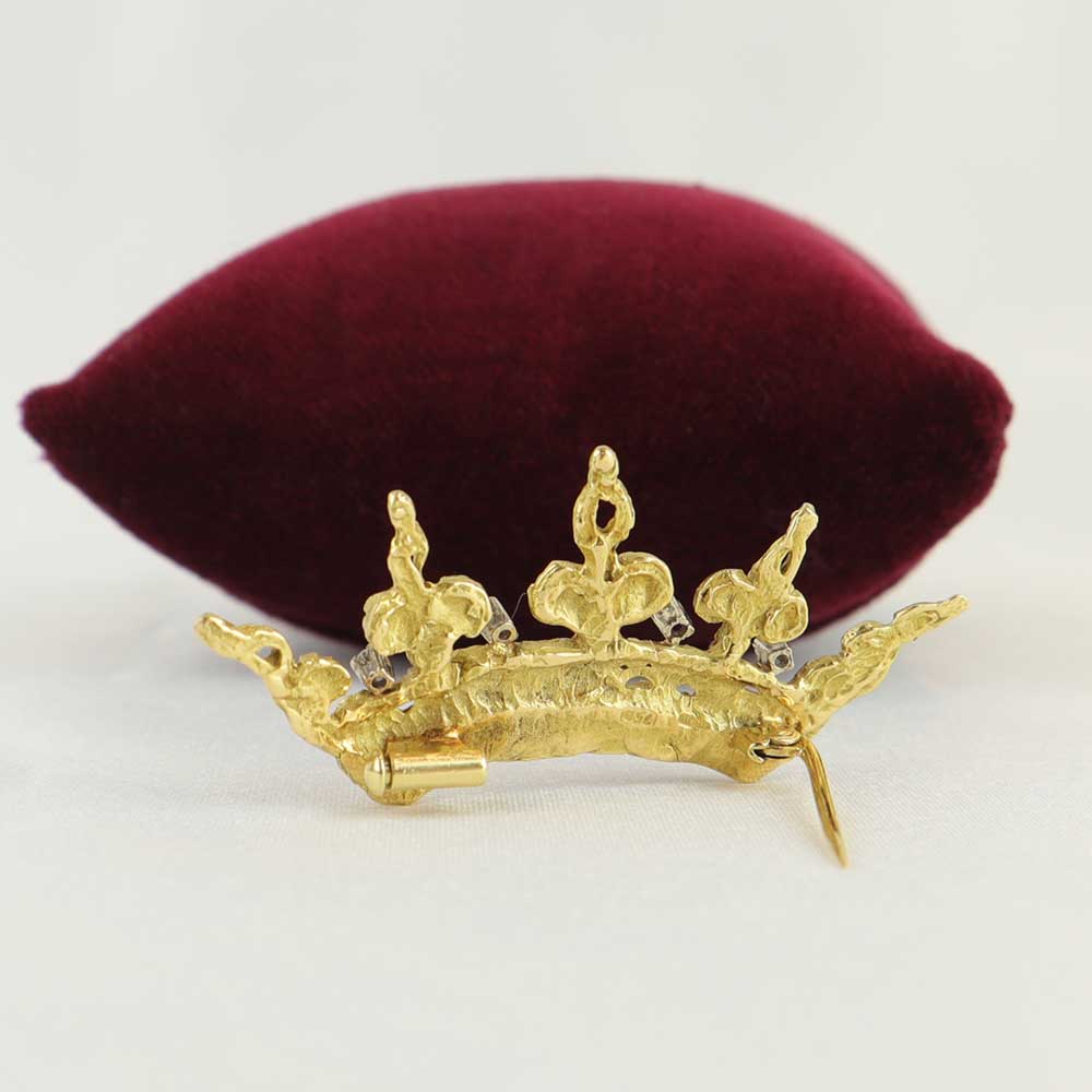 Spilla corona cod. 7314 - Oro Tesori