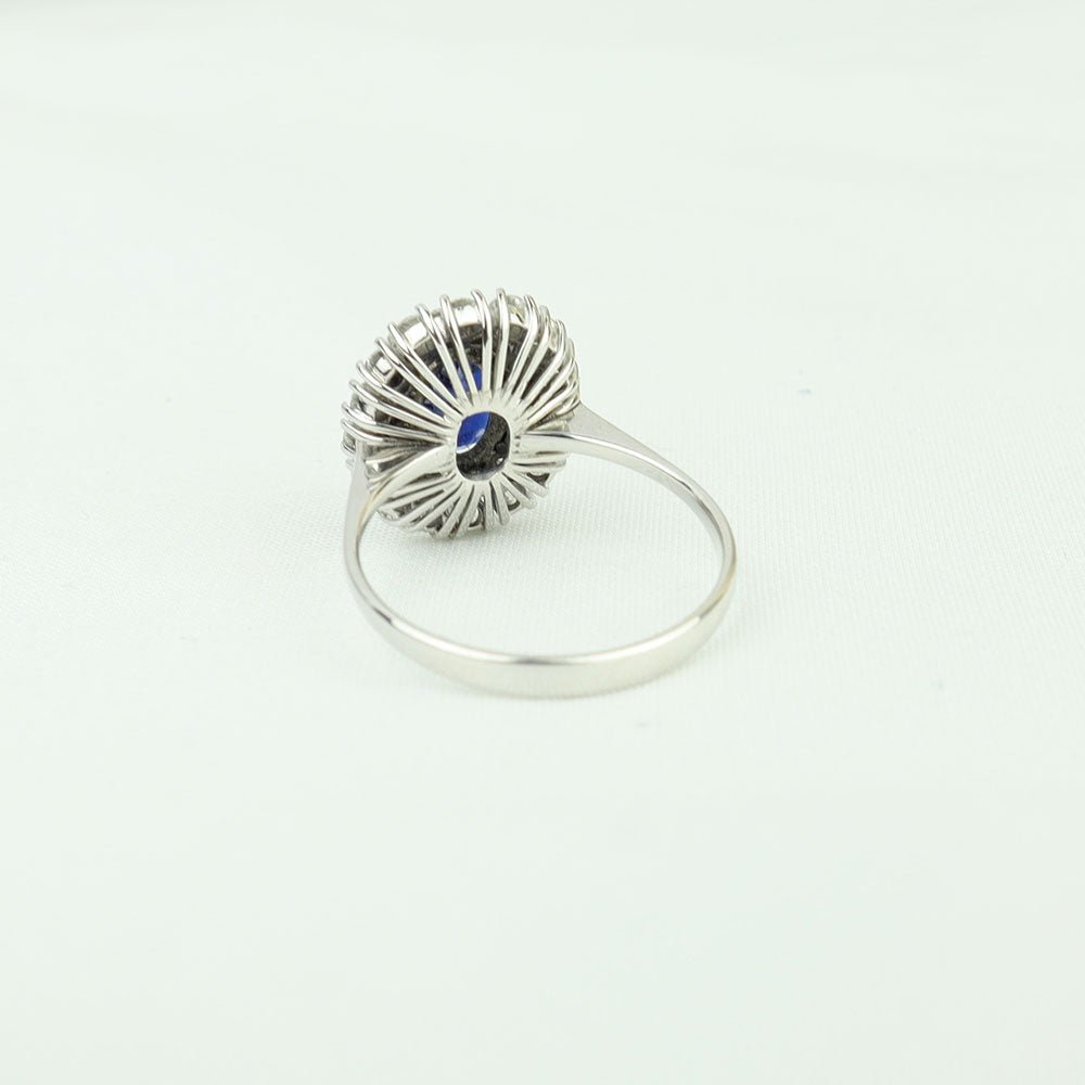 Anello oro bianco Zaffiro - Oro Tesori