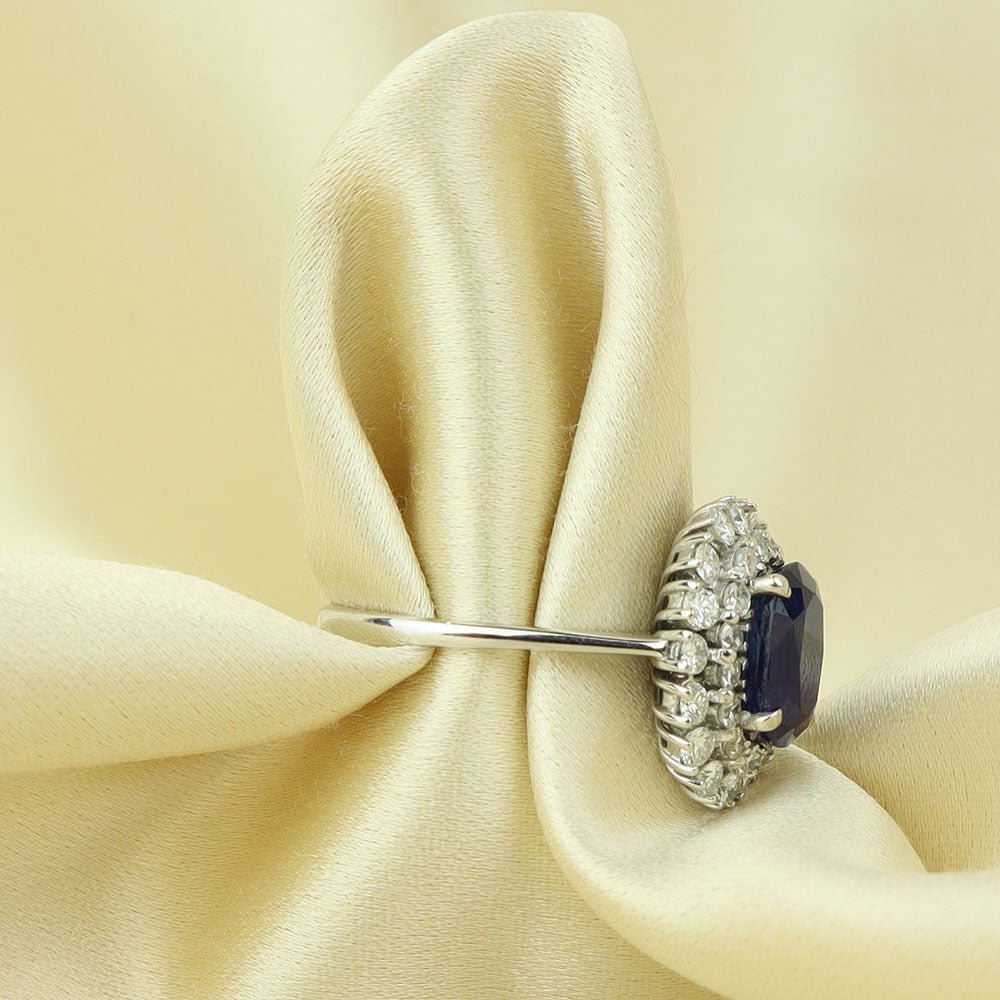 Anello oro bianco Zaffiro - Oro Tesori